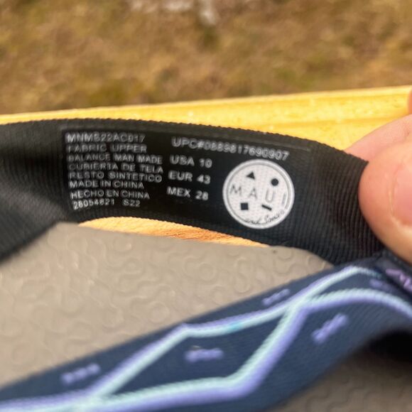 MAUI AND SONS MEN'S NAVY BEACH FLIP FLOP SANDALS SIZE 10 - Picture 14 of 14